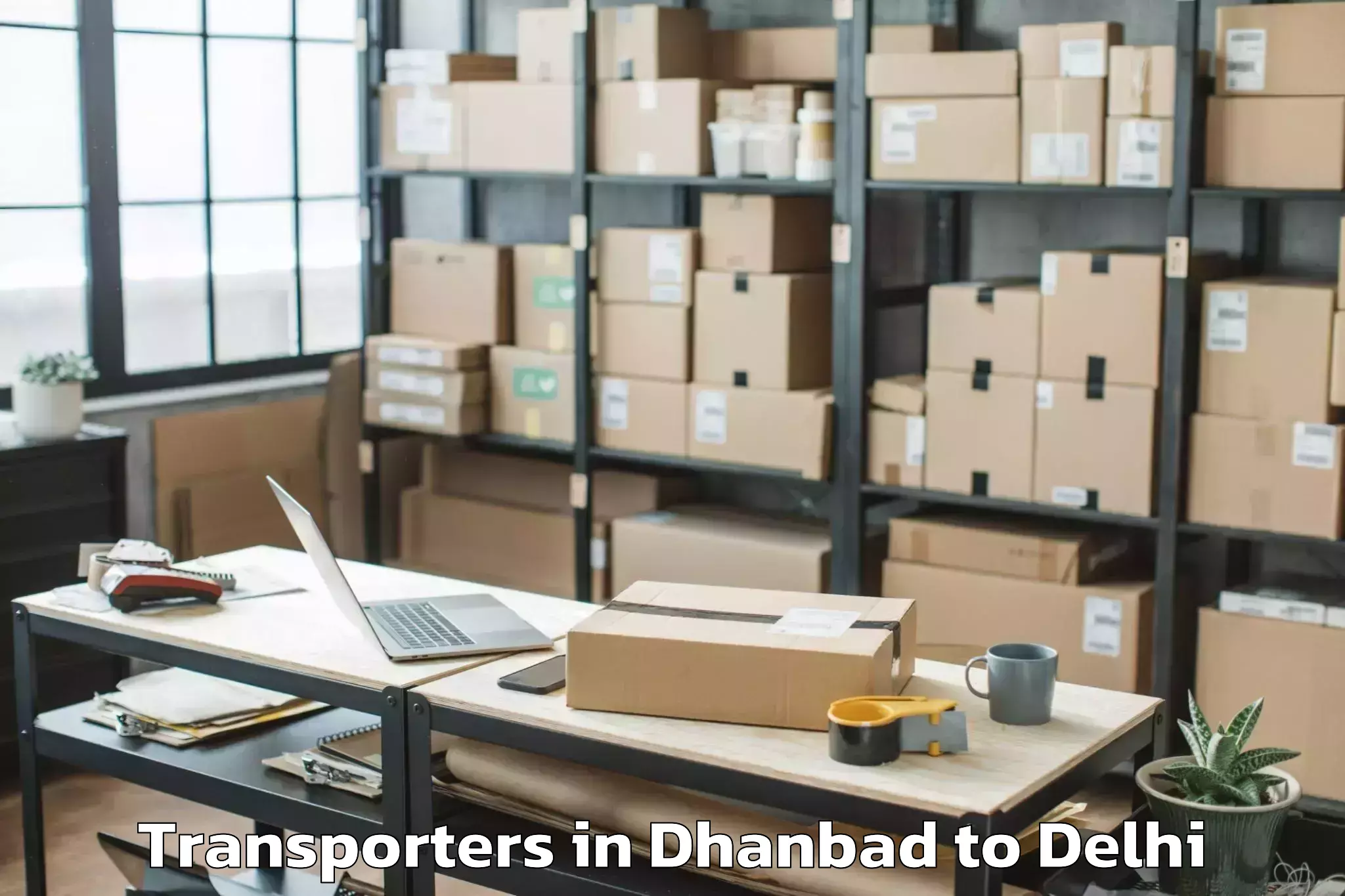 Easy Dhanbad to Unity One Mall Cbd Shahdara Transporters Booking